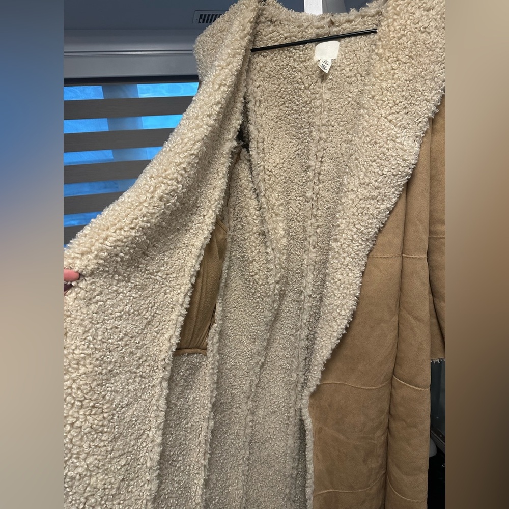 H&M Cream Shearling Jacket - Picture 3 of 6